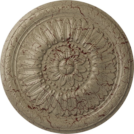 Temple Ceiling Medallion (Fits Canopies up to 9 1/4"), 24"OD x 1 5/8"P, Gobi Desert Crackle